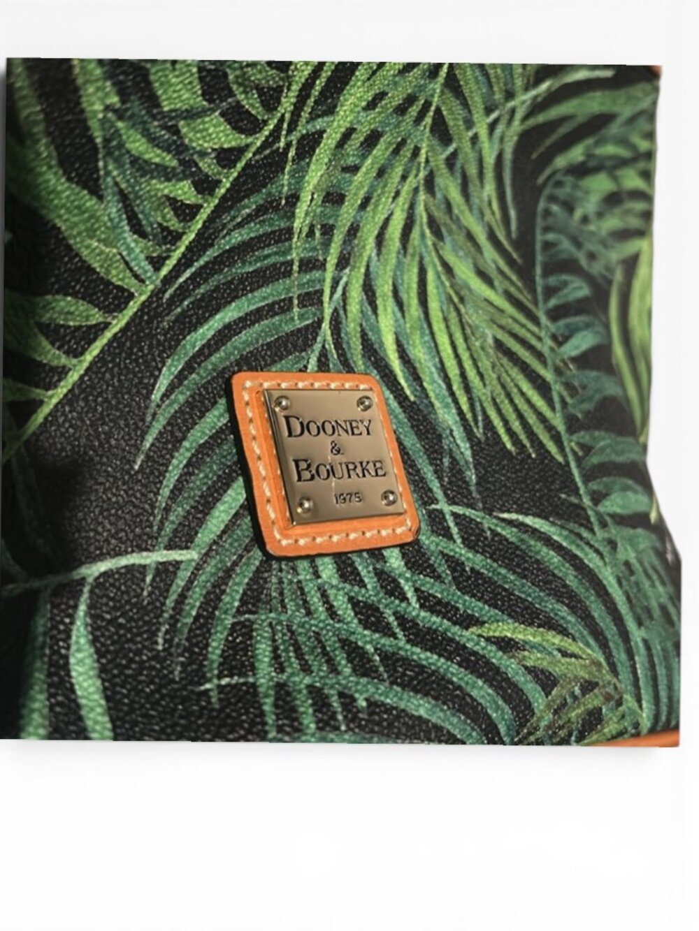 Dooney & Bourke Palm Leaf Crossbody Bag + Matching Wristlet Tropical EUC - Picture 7 of 15